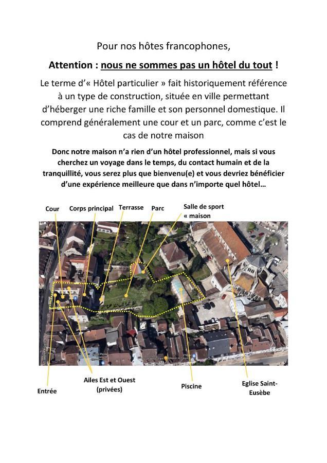 Saint-Eusebe Mansion - Hotel Particulier St-Eusebe Auxerre Bagian luar foto